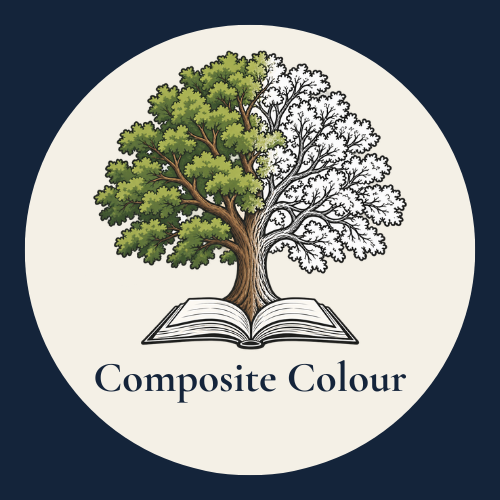Composite Colour tree and open book logo